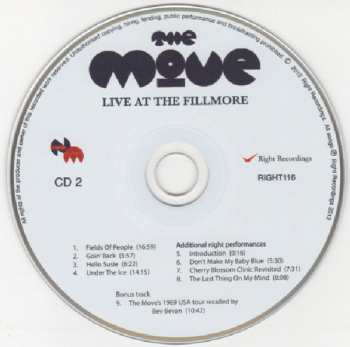 2CD The Move: Live At The Fillmore 1969 473177