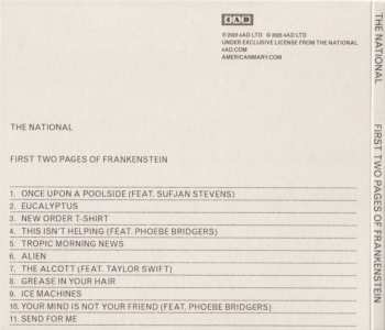 CD The National: First Two Pages Of Frankenstein 511398