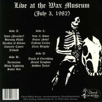 2LP The Obsessed: Live At The Wax Museum (July 3, 1982) LTD 281118