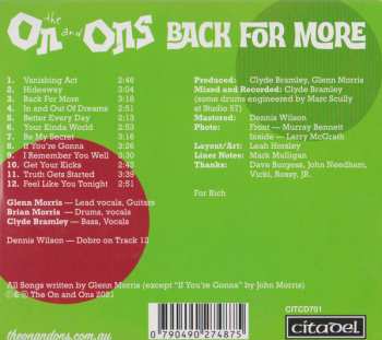 CD The On And Ons: Back For More 117273