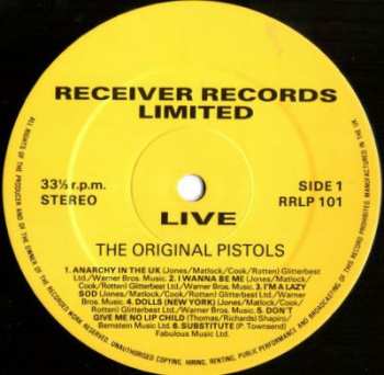 LP Sex Pistols: Live