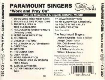 CD The Paramount Singers: Work And Pray On