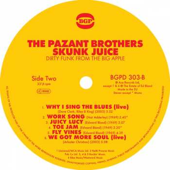LP The Pazant Brothers: Skunk Juice : Dirty Funk From The Big Apple 135237