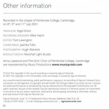 CD The Pembroke College Girls' Choir: Celestial Dawn 342826