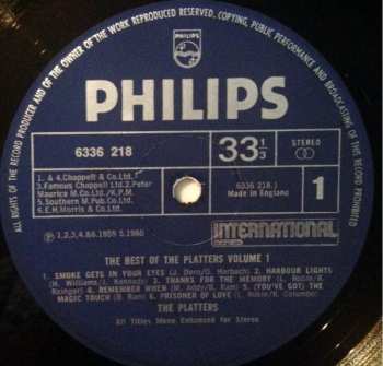 LP The Platters: The Best Of The Platters Volume 1