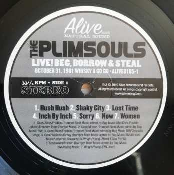 LP The Plimsouls: Live! Beg, Borrow & Steal LTD 410902