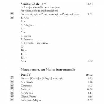 CD The Purcell Quartet: Mensa Sonora, Seu Musica Instrumentalis, Sonata In A Major 314518