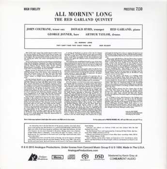 SACD The Red Garland Quintet: All Mornin' Long 281518