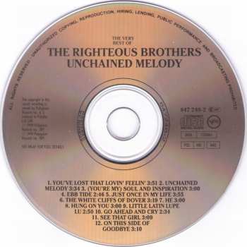 CD The Righteous Brothers: The Very Best Of The Righteous Brothers - Unchained Melody 193060