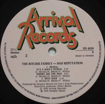 LP The Ritchie Family: Bad Reputation 539095