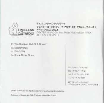 CD Dexter Gordon: All Souls' Vol. 1 LTD
