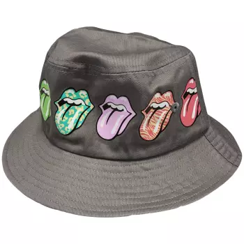The Rolling Stones Unisex Bucket Hat: Multi-tongue Pattern (large/x-large) Large/X-Large