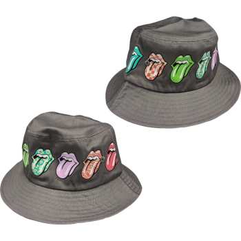 Merch The Rolling Stones: The Rolling Stones Unisex Bucket Hat: Multi-tongue Pattern (large/x-large) Large/X-Large