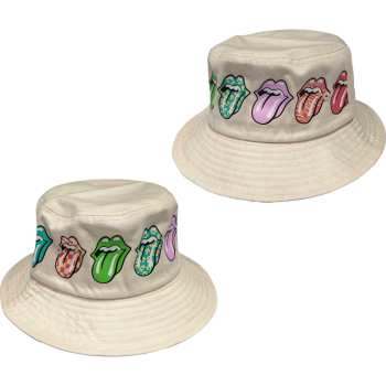 Merch The Rolling Stones: The Rolling Stones Unisex Bucket Hat: Multi-tongue Pattern (small/medium) Small/Medium