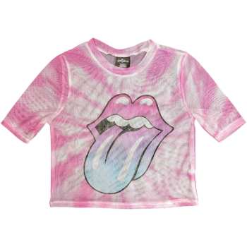 Merch The Rolling Stones: Dámské Crop Top Pink Gradient Tongue