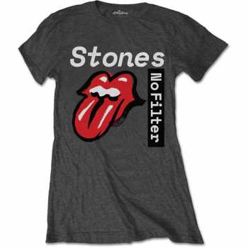 Merch The Rolling Stones: Dámské Tričko No Filter Text  S