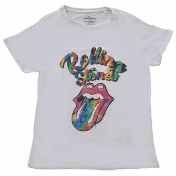 Merch The Rolling Stones: Dámské Tričko Tie Dye Tongue 10