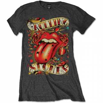 Merch The Rolling Stones: Dámské Tričko Tongue & Stars  XXL