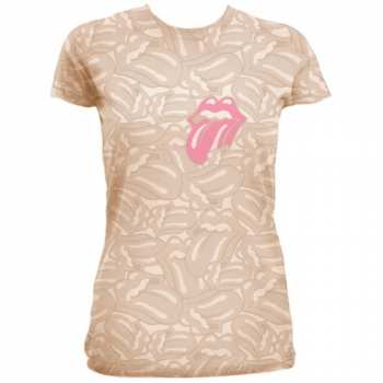 Merch The Rolling Stones: Dámské Tričko Tongues All Over  L
