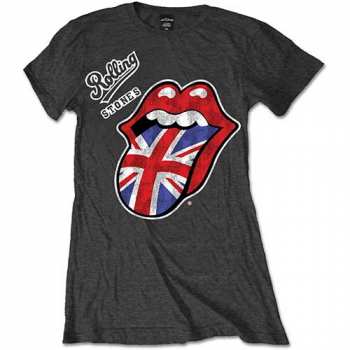 Merch The Rolling Stones: Dámské Tričko Vintage British Tongue  S