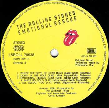 LP The Rolling Stones: Emotional Rescue