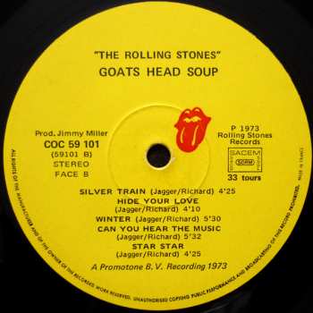 LP The Rolling Stones: Goats Head Soup 480606