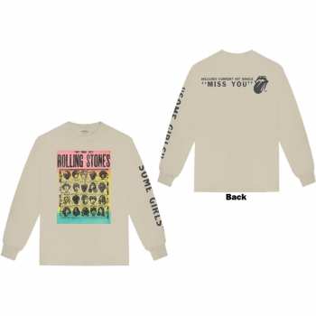 Merch The Rolling Stones: The Rolling Stones Unisex Long Sleeve T-shirt: Some Girls (back & Sleeve Print) (small) S