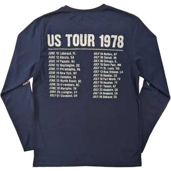 Merch The Rolling Stones: The Rolling Stones Unisex Long Sleeve T-shirt: Us Tour '78 (back & Sleeve Print) (medium) M