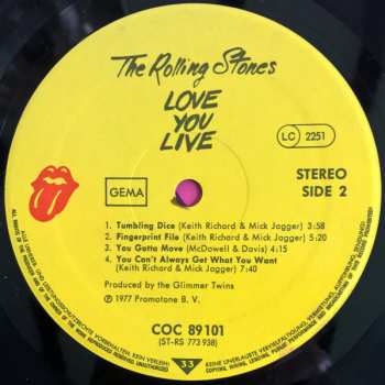 2LP The Rolling Stones: Love You Live