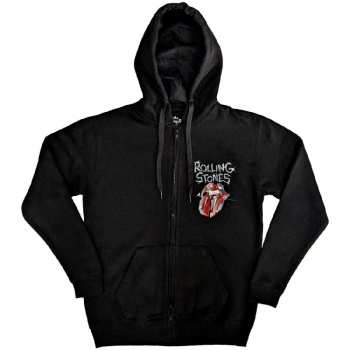 Merch The Rolling Stones: The Rolling Stones Unisex Zipped Hoodie: Hackney Diamonds Tracklist (back Print) (small) S