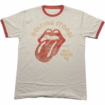 Merch The Rolling Stones: The Rolling Stones Unisex Ringer T-shirt: Us Tour '78 (medium) M