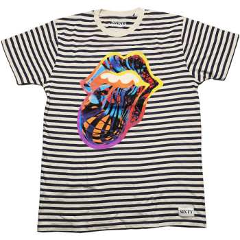 Merch The Rolling Stones: The Rolling Stones Unisex T-shirt: Cyberdelic (striped) (medium) M