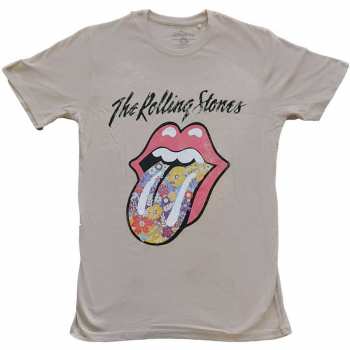 Merch The Rolling Stones: The Rolling Stones Unisex T-shirt: Flowers Tongue (x-large) XL