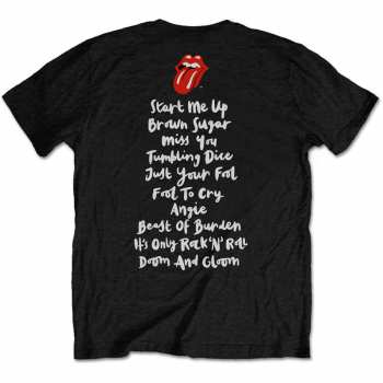 Merch The Rolling Stones: Tričko Honk Album Track List  XL