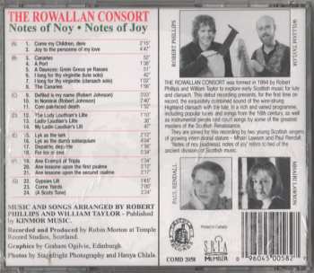 CD The Rowallan Consort: Note Of Noy • Notes Of Joy: Early Scottish Music For Lute, Clarsach And Voice 296989