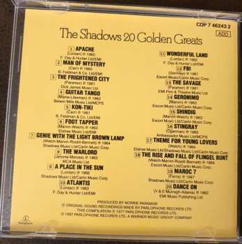 CD The Shadows: 20 Golden Greats 404812