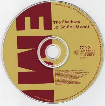 2CD The Shadows: The Shadows 50 Golden Greats 610