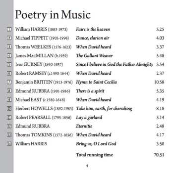 CD The Sixteen: Poetry In Music 460554