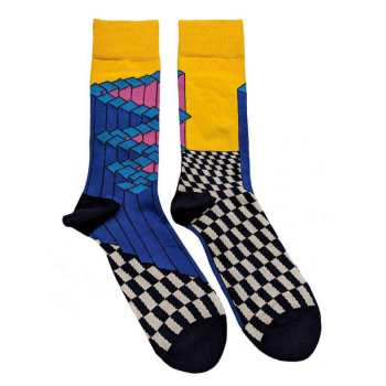 Merch The Strokes: The Strokes Unisex Ankle Socks: Angles (blue) (uk Size 4 - 7) 36 - 42