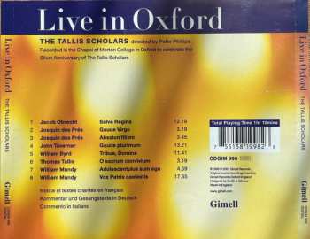 CD The Tallis Scholars: Live In Oxford 362917