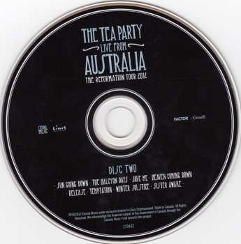2CD The Tea Party: Live From Australia (The Reformation Tour 2012) 147783
