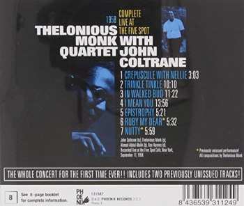 CD The Thelonious Monk Quartet: Complete Live At The Five Spot 289307