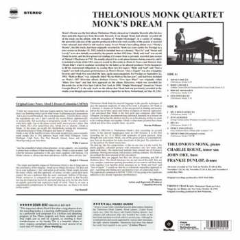 LP The Thelonious Monk Quartet: Monk’s Dream LTD | CLR 89099