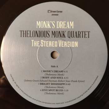 2LP The Thelonious Monk Quartet: Monk's Dream LTD
