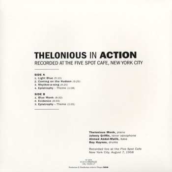 LP The Thelonious Monk Quartet: Thelonious In Action