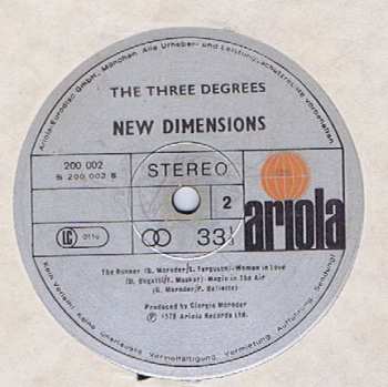 LP The Three Degrees: New Dimensions 410443