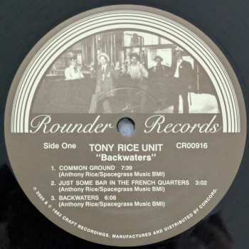 LP The Tony Rice Unit: Backwaters