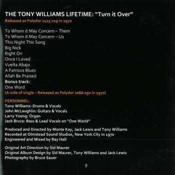 CD The Tony Williams Lifetime: (Turn It Over) 149217