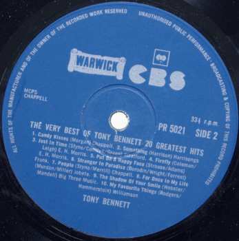 LP Tony Bennett: The Very Best Of Tony Bennett 20 Greatest Hits 370742