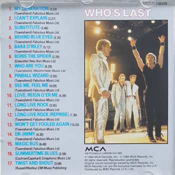 CD The Who: Who's Last 40322